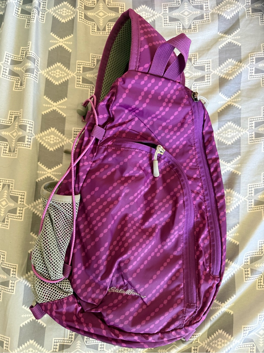 Eddie Bauer Purple Sling Backpack